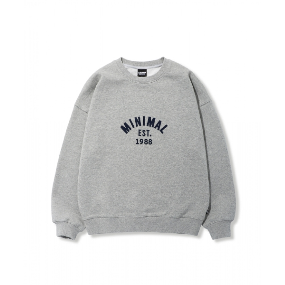 ミニマルプロジェクトアップリケアーチロゴスウェットシャツ MMT133 [グレー]