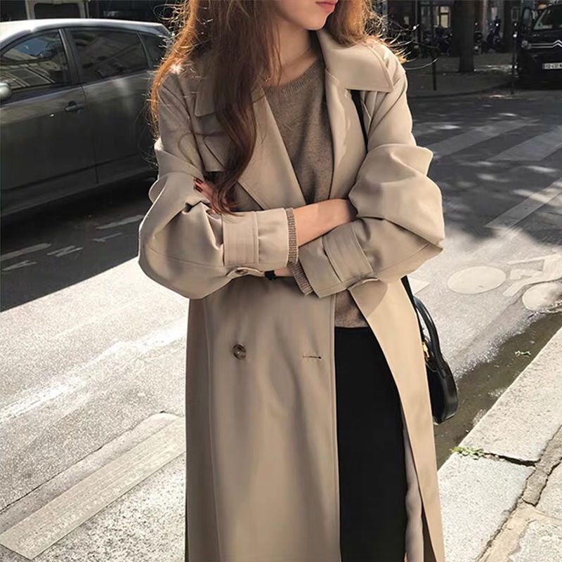 新品 大人気 スプリングコート トレンチコート レディース 秋服 春 ロング Aライン ベルト付き オシャレ 着痩せ アウター 韓国風 通勤 オシャレ
