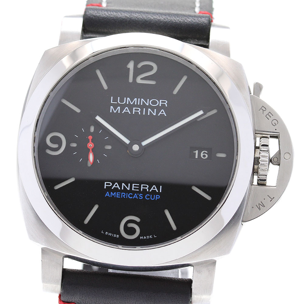 パネライ PANERAI PAM00732 ルミノールマリーナ 1950 ソフトバンクチームジャパン 自動巻き メンズ 良品 保証書付き_834367【中古】