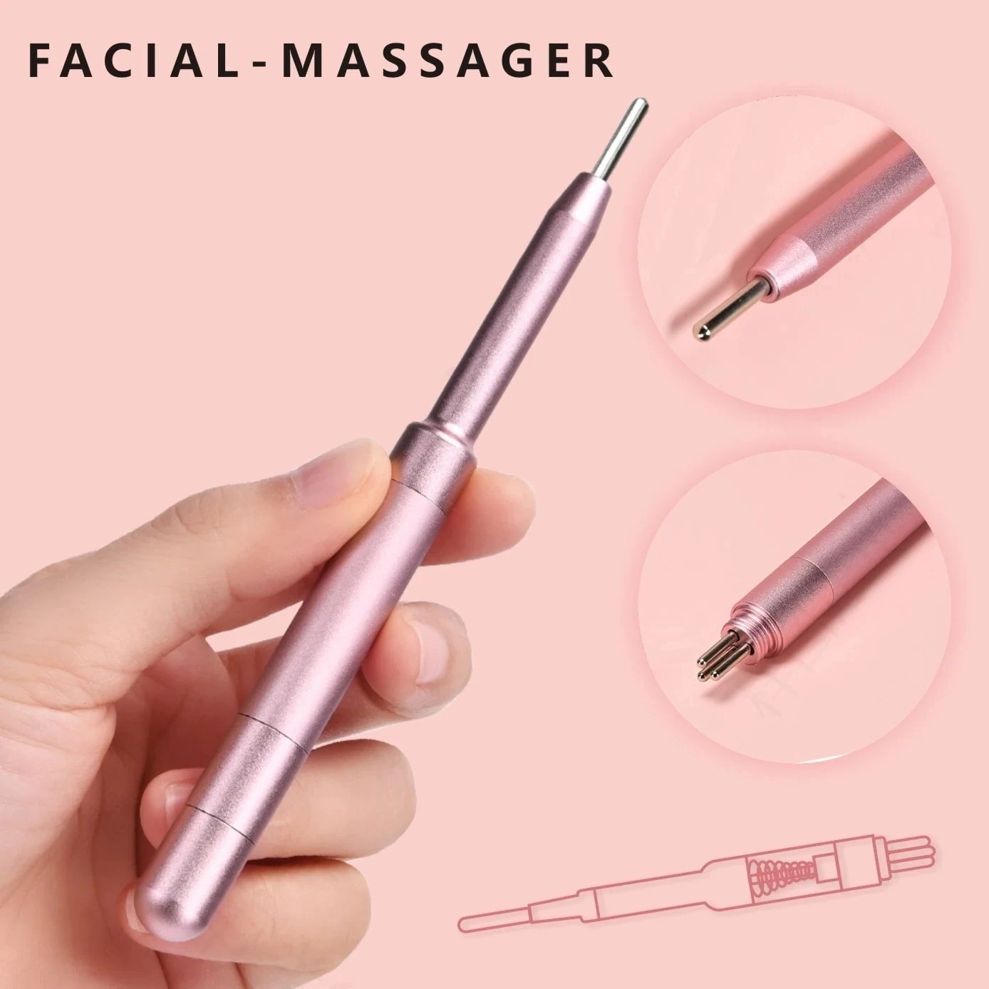 バネ式美顔器 コリほぐしペン型 耳ツボ押し棒 表情筋 筋膜リリース フェイスライン クマ 目元ケア リフトアップ ツボ押し 耳つぼスティック 8,966円