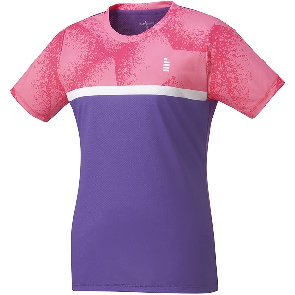 GOSEN ゴーセン レディースゲームシャツ パープル L テニス ゲームシャツ ウィメンズ T2409-75 レディース 半袖