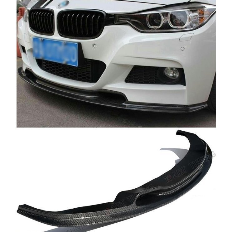 BMW３シリーズF30F35Mスポーツバンパー用カーボンフロントリップスポイラースポイラーリップVタイプ