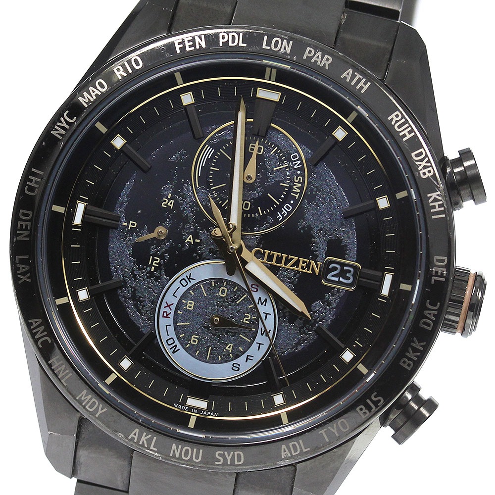 シチズン CITIZEN H800-T027199/AT8185-71E アテッサ エコドライブ ソーラー電波 メンズ _769605【中古】