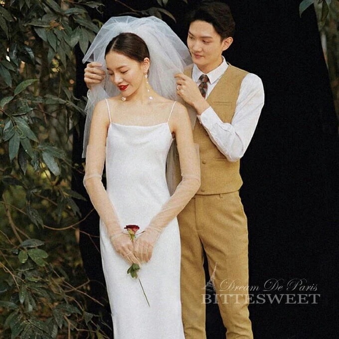 全2色キャミソールウェディングドレスオーダーメイドも可能ワンピースウエディングドレスキャミソールドレストレーンレディースドレススレンダーラインファスナータイプ披露宴結婚式30%までに制限