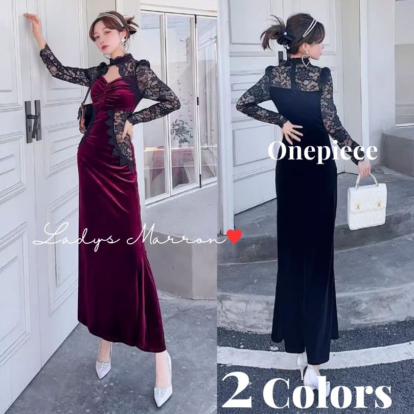 【即納】結婚式 タイトドレス マーメイドドレス お呼ばれドレス 結婚式 ドレス パーティードレス 韓国 オケージョンドレス ベロアワンピース 成人式ドレス 同窓会ドレス ベルベットドレス ベロアドレス