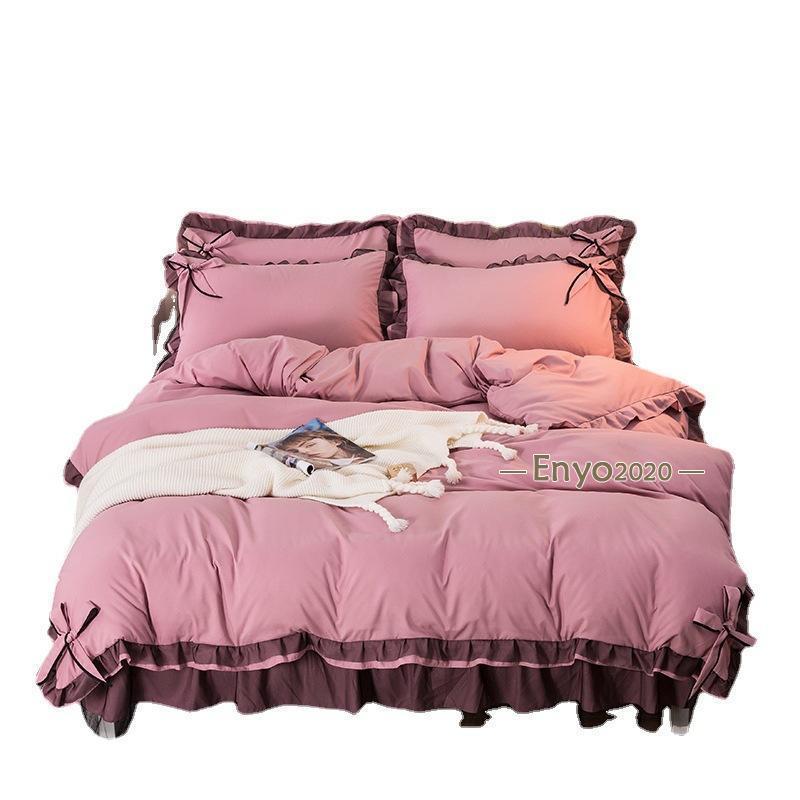 寝具カバーセット 4点セット高品質ベッド用品 可愛い 布団カバー ベッドカバー 北欧風 敷布団カバー 枕カバー ベッドシーツ 春夏 プレゼント ギフト