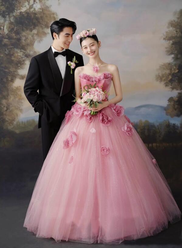 花嫁ドレス ワンピース ロングドレス フォトウェディング撮影 高級感 卒業式ドレス 成人式ドレス お姫様 カラードレスパーティードレス きれいめ ウェディングドレス 前撮りドレス 後撮り コンサート