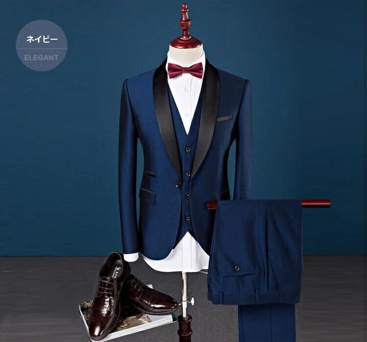 大好評 激安 6色 スリーピース 結婚式 メンズスーツ タキシード スリムスーツ 一つボタン パンツスーツ 卒業式 入学式 フォーマル 洗える ビジネススーツ 大きいサイズ 長袖 3点セット 上着+パ