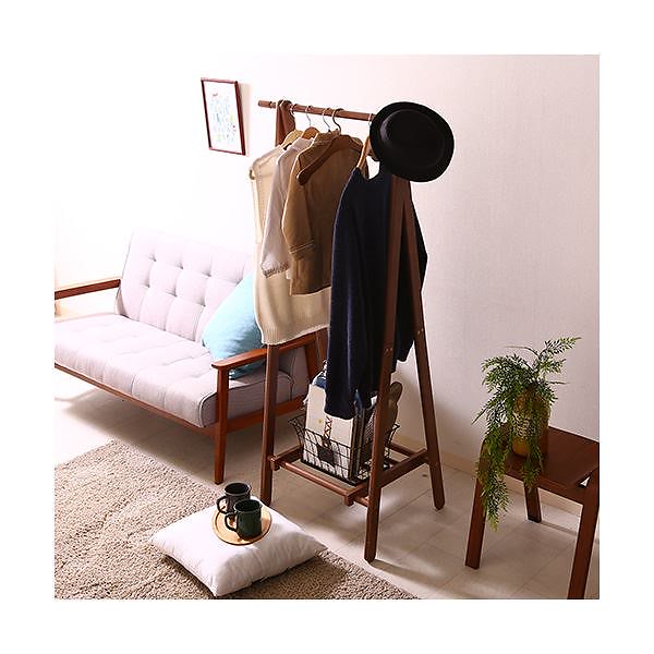 木製ハンガー ジョイント [幅75cm] ブラウン