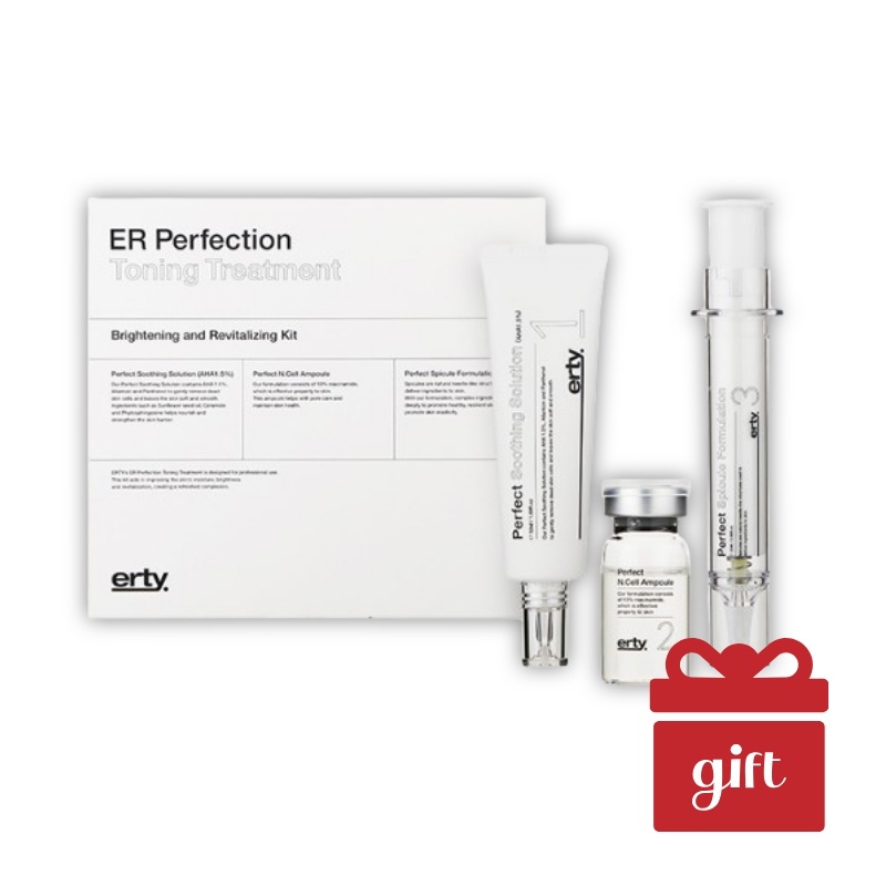【4in1集中ケア】ER パーフェクション トーニング トリートメント キット 保湿・角質・ハリ・明るさケア ER Perfection Toning Treatment Kit