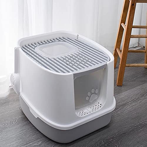 猫 トイレ スコップ付 清潔 大型猫 脱臭シート付 耐久性 2WAY出入り方法 砂の飛び散り防止