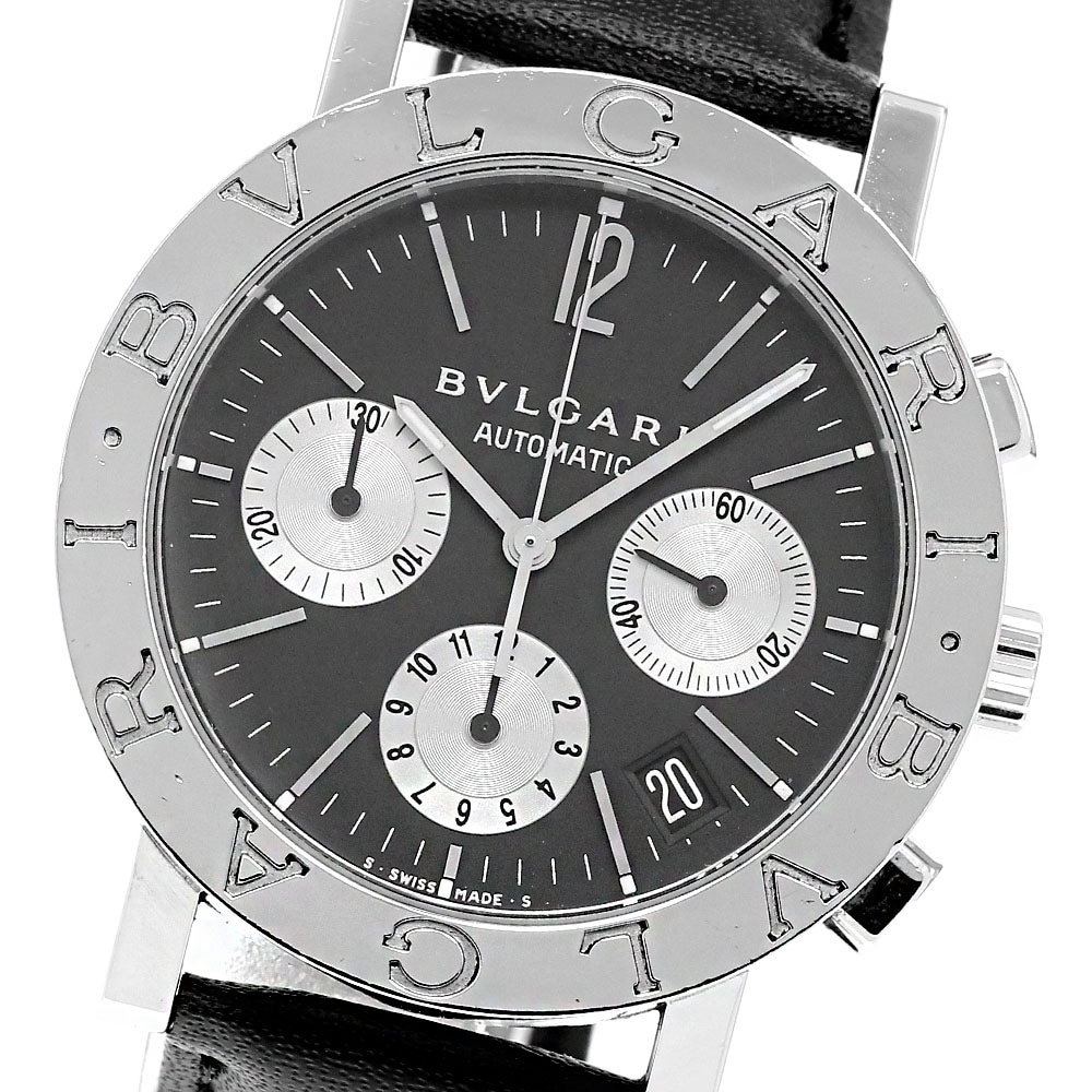 ブルガリ BVLGARI BB38SLCH ブルガリブルガリ クロノグラフ デイト 自動巻き メンズ _837662【中古】