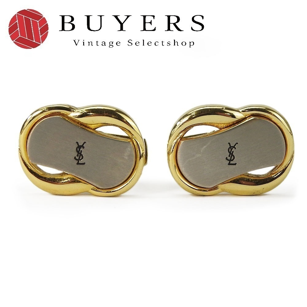 中古 カフス メタル ゴールド シルバー ビジネス メッキ GP メンズ 男性