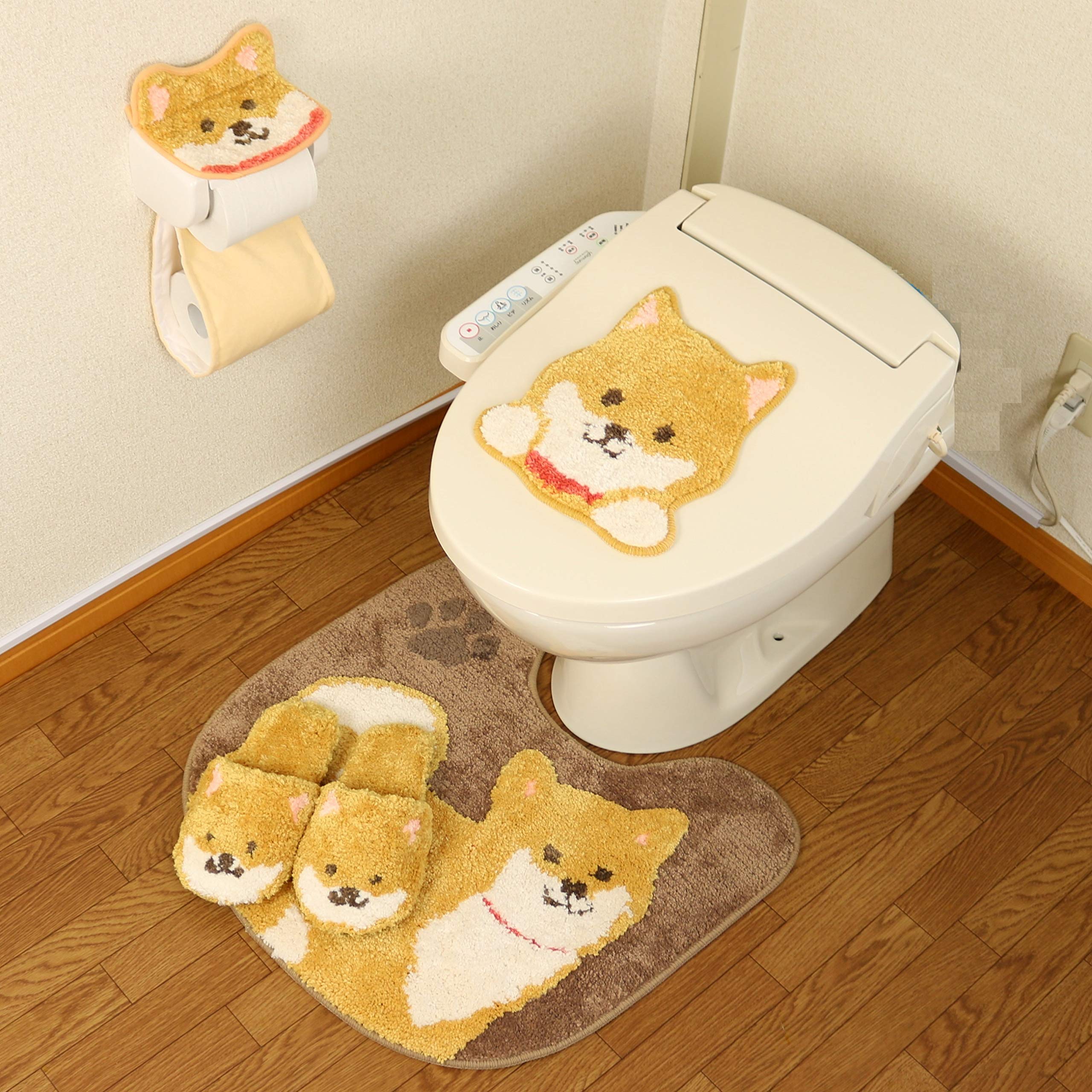 トイレマット セット 4点 マスコット アニマル 柴犬 わんこ