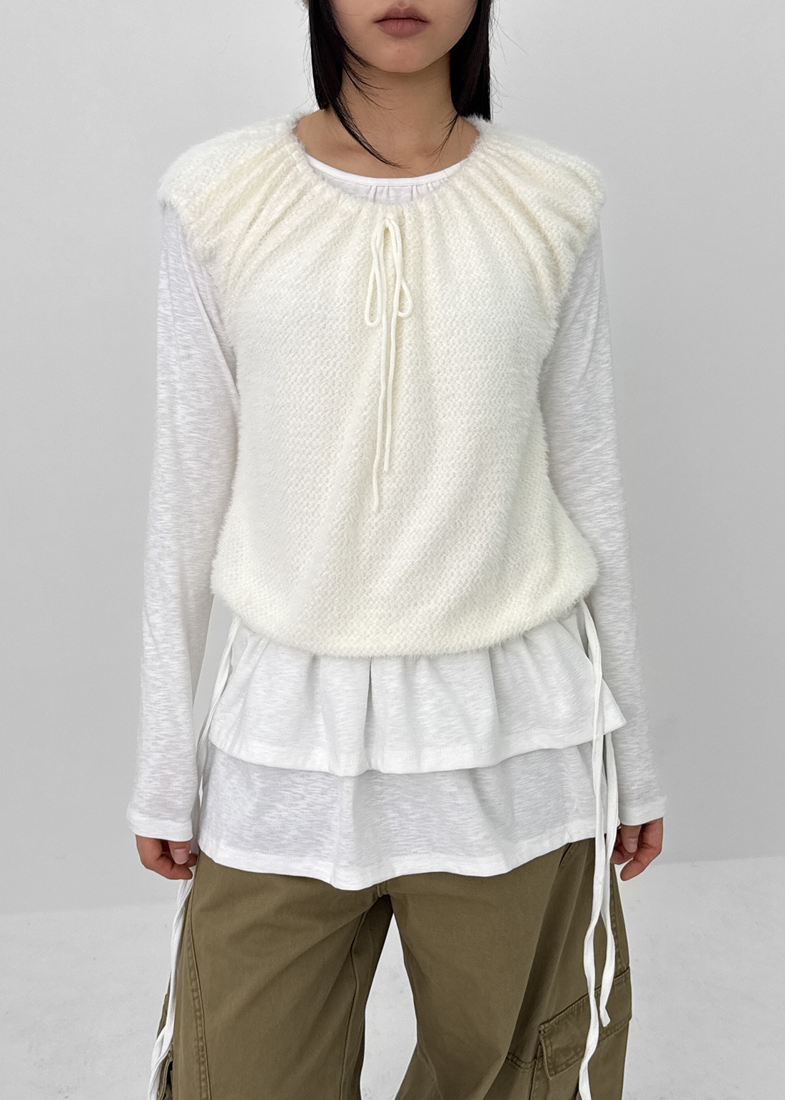 ディブラム ヘアリーストラップ キャップスリーブ 半袖Tシャツ
