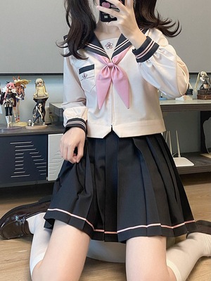 桜沐星海千尋桜オリジナルJK制服婦人服秋冬ーク2本セット長袖トップス
