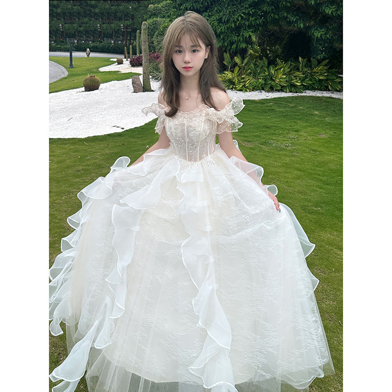 【2枚購入で 3oo円OFF！】プリンセスドレス2025ホストパフスカートアートエントランスエントランスアダルトセレモニー