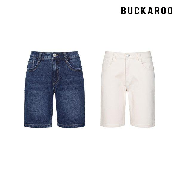 [] ウォッシングデニムショートパンツ 女性 2色択1