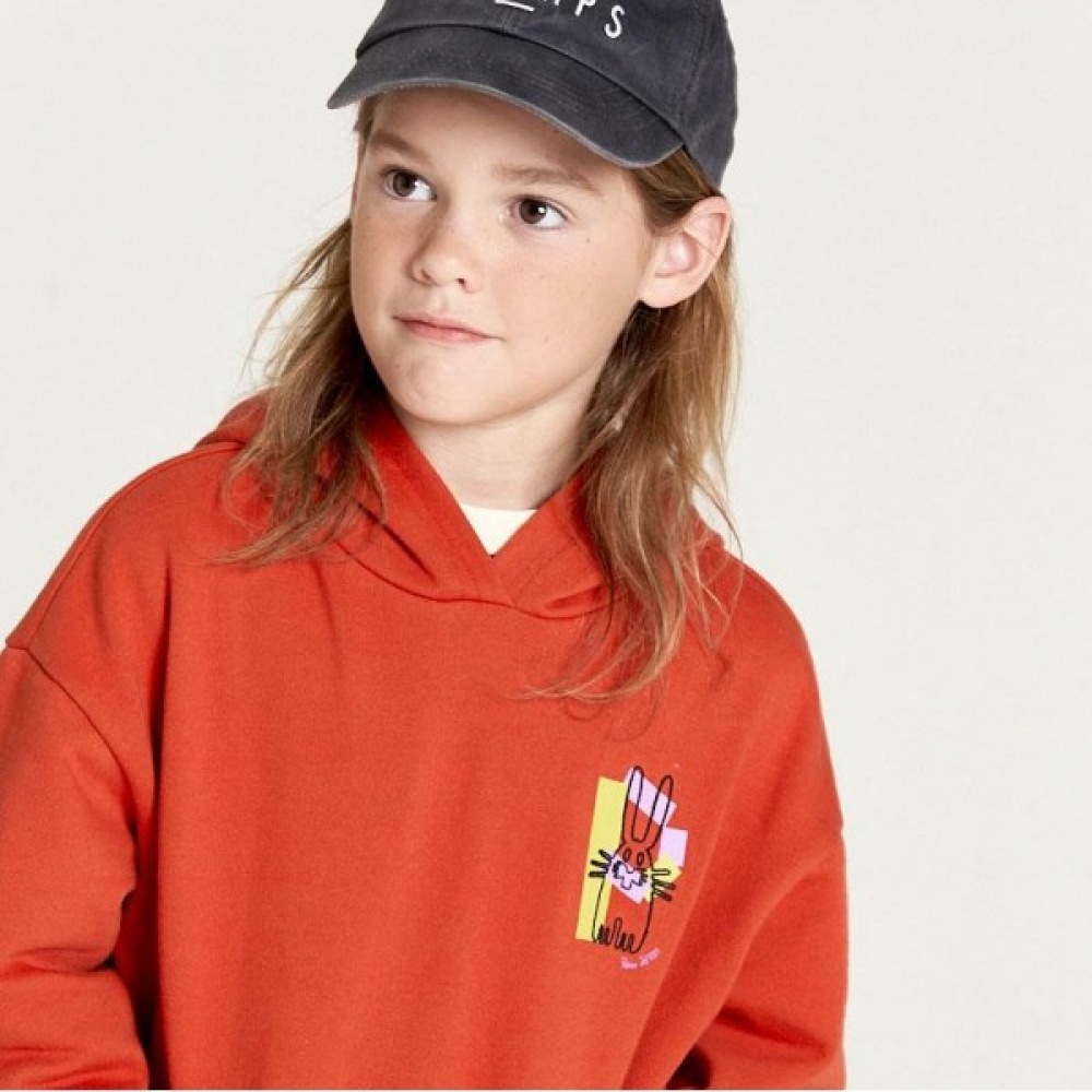 ピータージェンソン ピーター印刷フーディ PSF11TH01M_OR