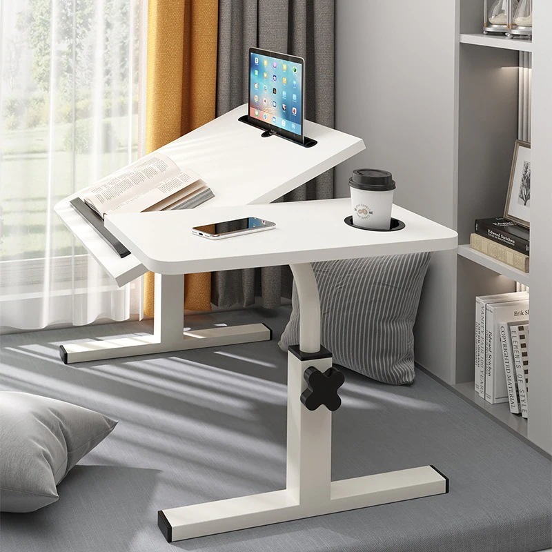 【1つ買うと10個無料】ベッド小さなテーブルデスク学生ホームリフティングコンピュータテーブル出窓怠惰なテーブル折りたたみテーブル寮の学習テーブル