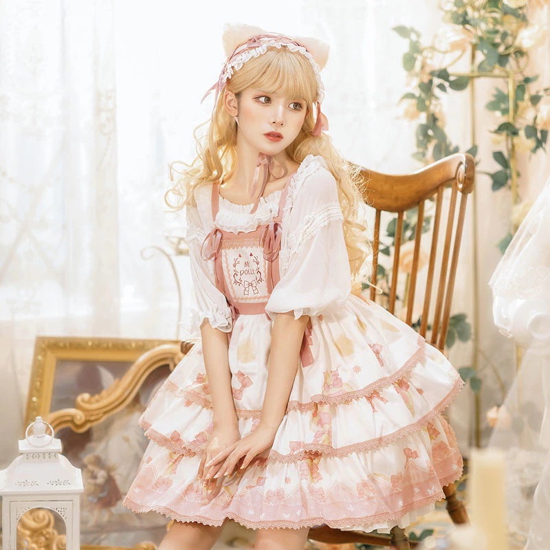 コンサート フォーマルな行事 卒業式 猫ロリータスカート夏かわいいロリータドレス甘いロースカート