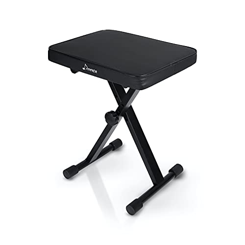 大人気の Donner ピアノ椅子 (厚さ：4cm) 滑り止め スポンジ 折りたたみ式 高さ調整 ベンチ キーボード アクション・アドベンチャー