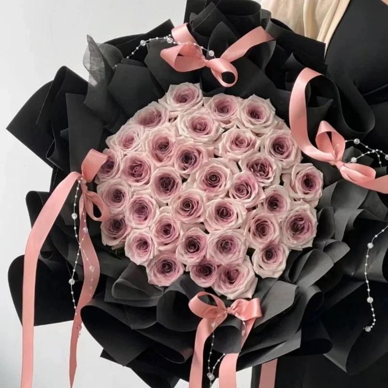 ブラックプラムジャムローズベストフレンドのガールフレンドのバレンタインデーの誕生日の花の誕生日プレゼント