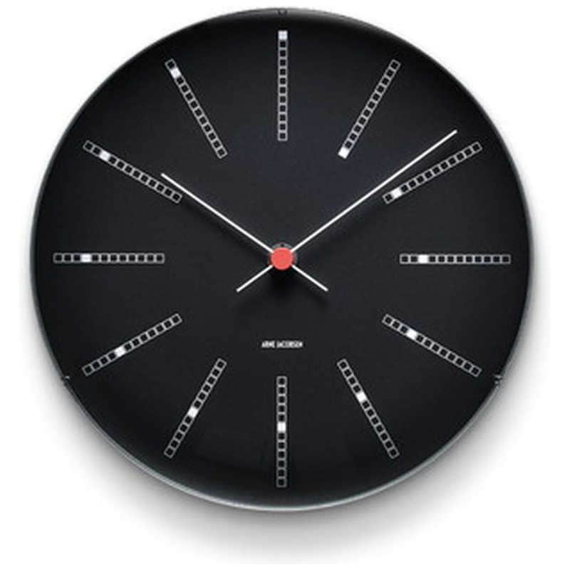 インテック　掛時計 Bankers Wall Clock 21cm black ARNE JACOBSEN(アルネ ヤコブセン)　AJ43636