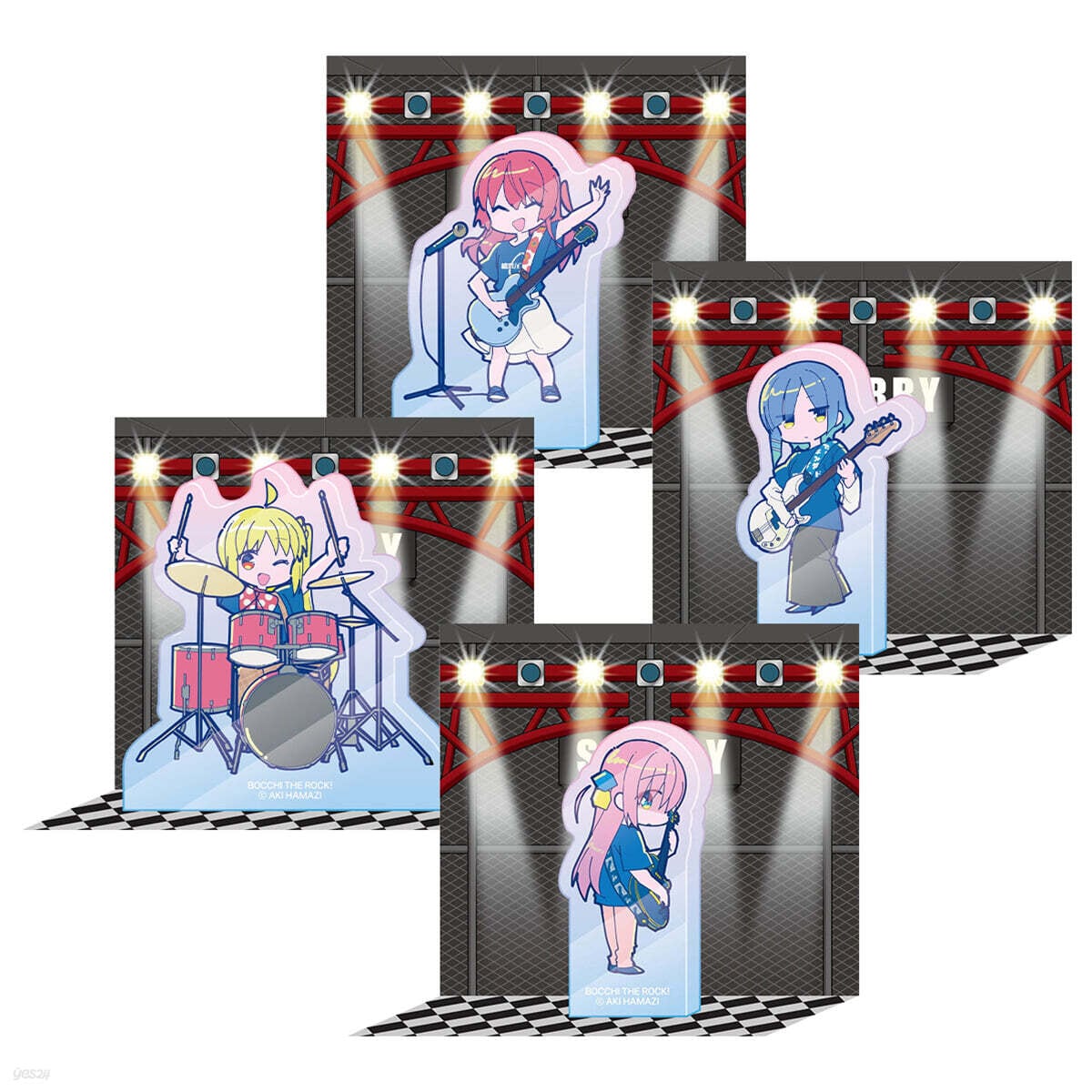 ぼっち・ざ・ろっく！ ホログラムアクリルミニブロック - 4種セット (봇치 홀로그램 아크릴 블록 세트) / はまじあき 하마지 아키