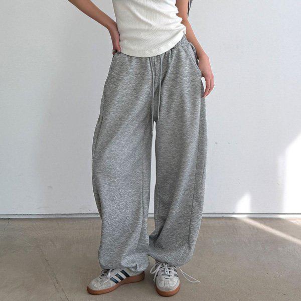 Hスタイル(PT)ツーポケットピンタックワイドパンツ 春 女性 スラックス ワイドパンツ ストレートパンツ バンディングパンツ デイリー