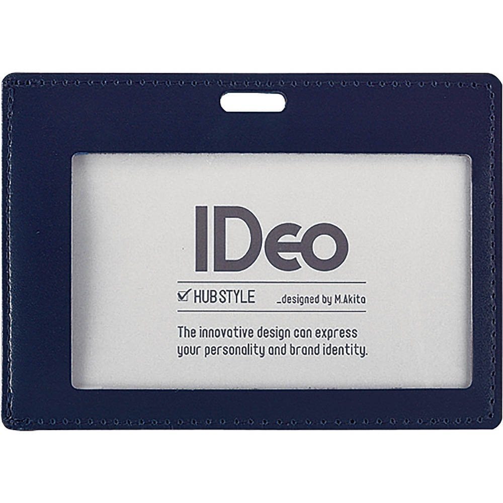 （まとめ買い）ネームカードケース IDeo 牛革 横 紺 NM-CK195DB [x3]