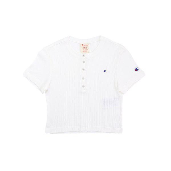 女性半袖クロップド丈リブTシャツ 115156 WW001