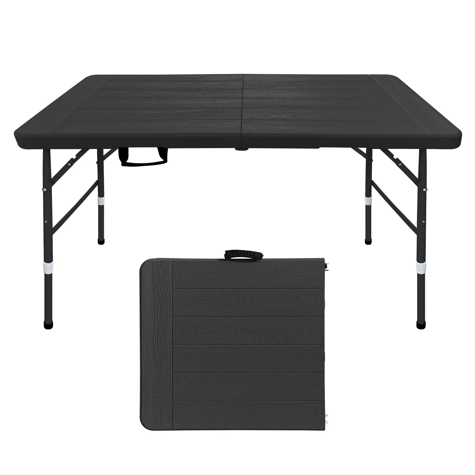 折りたたみテーブル 4フィート/6フィート 折りたたみ式テーブル キャリーハンドル付き スチール製の脚 高耐久 ポータブル ユーティリティテーブル パーティー ダイニング 結婚式 イベント ピクニック 13,820円