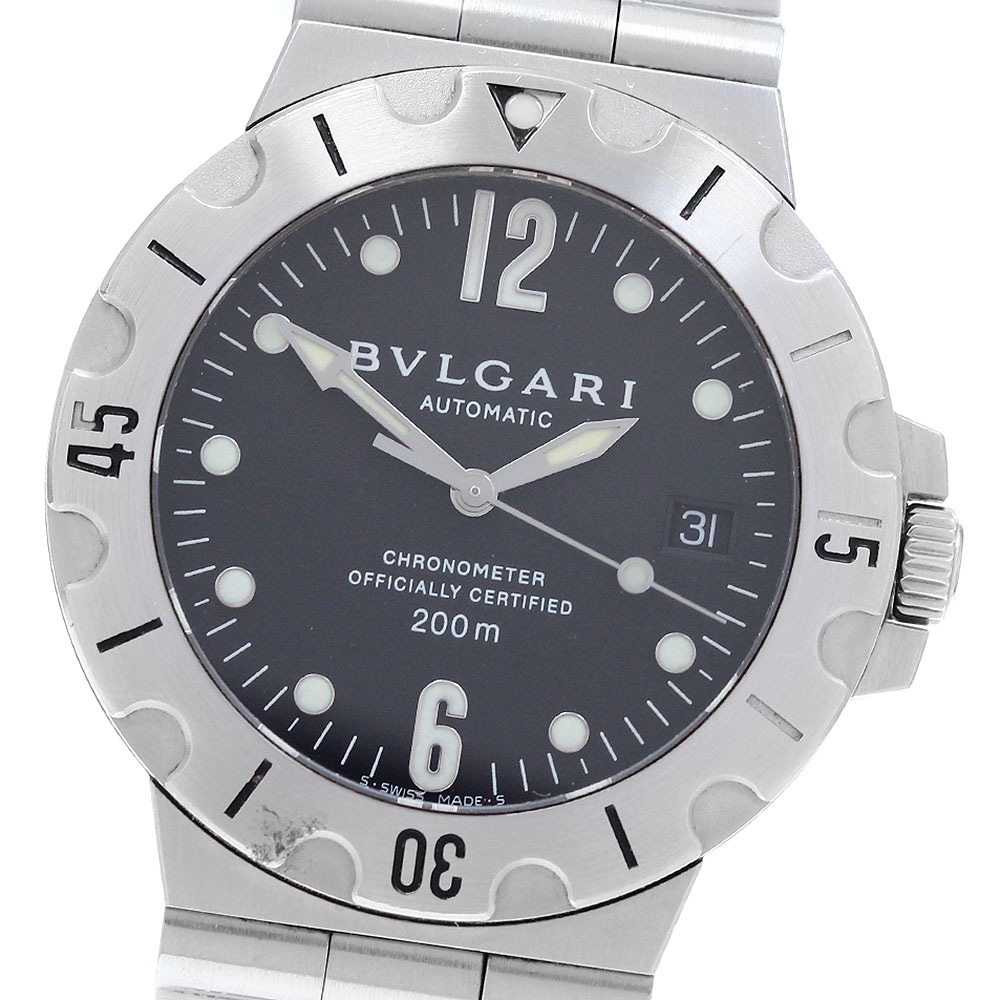 ブルガリ BVLGARI SD38S ディアゴノ スクーバ デイト 自動巻き メンズ _902795【中古】