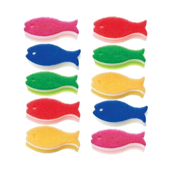 マーナ おさかなスポンジ T7421パック(10個)