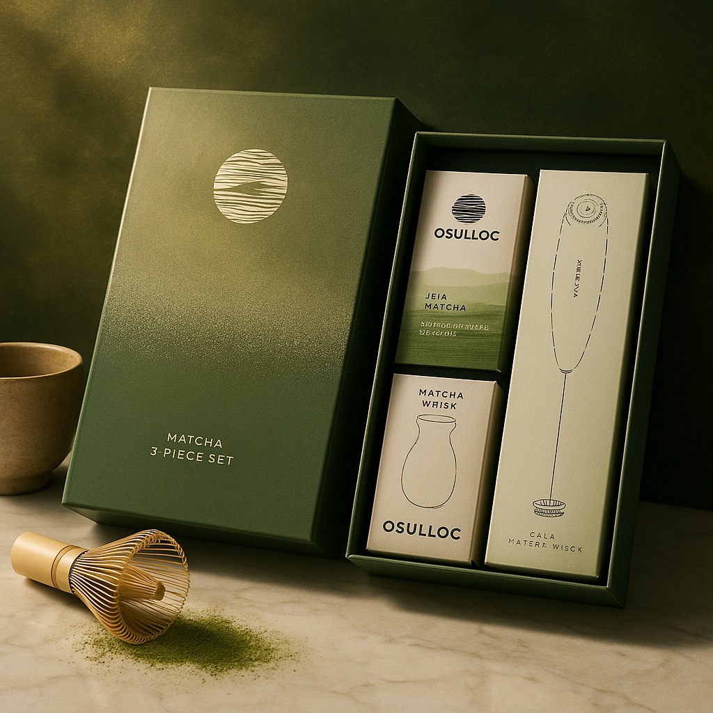 [OSULLOC] プレミアム抹茶リチュアル3点セット 抹茶粉+電動茶筅+ミニグラス 韓国茶ギフト マッチャ 並行輸入品