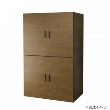 日本製組立家具 CO-TS 布団収納タンス ブラウン（2梱包）