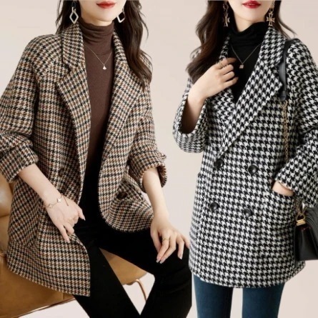 パーカー スーツジャケット お洒落 ロングコート ジャケット チェック柄 レディース アウター 長袖 ウールコート 裏起毛 厚手 テーラードジャケット チェスターコート 【2025秋冬人気】コート