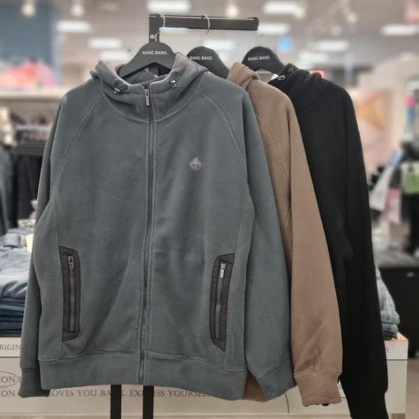 HC21 共用配色ポケットフードフリースジップアップ CUL504 (S42019609)