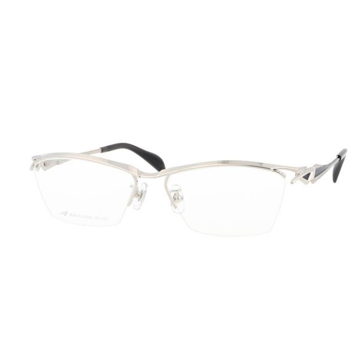 メガネ SS-T127 col.1 57mm シルバー 日本製 2025年 サムライ翔 ビジネスライン レンズ付き レンズセット 度なし 度付き 43,450円