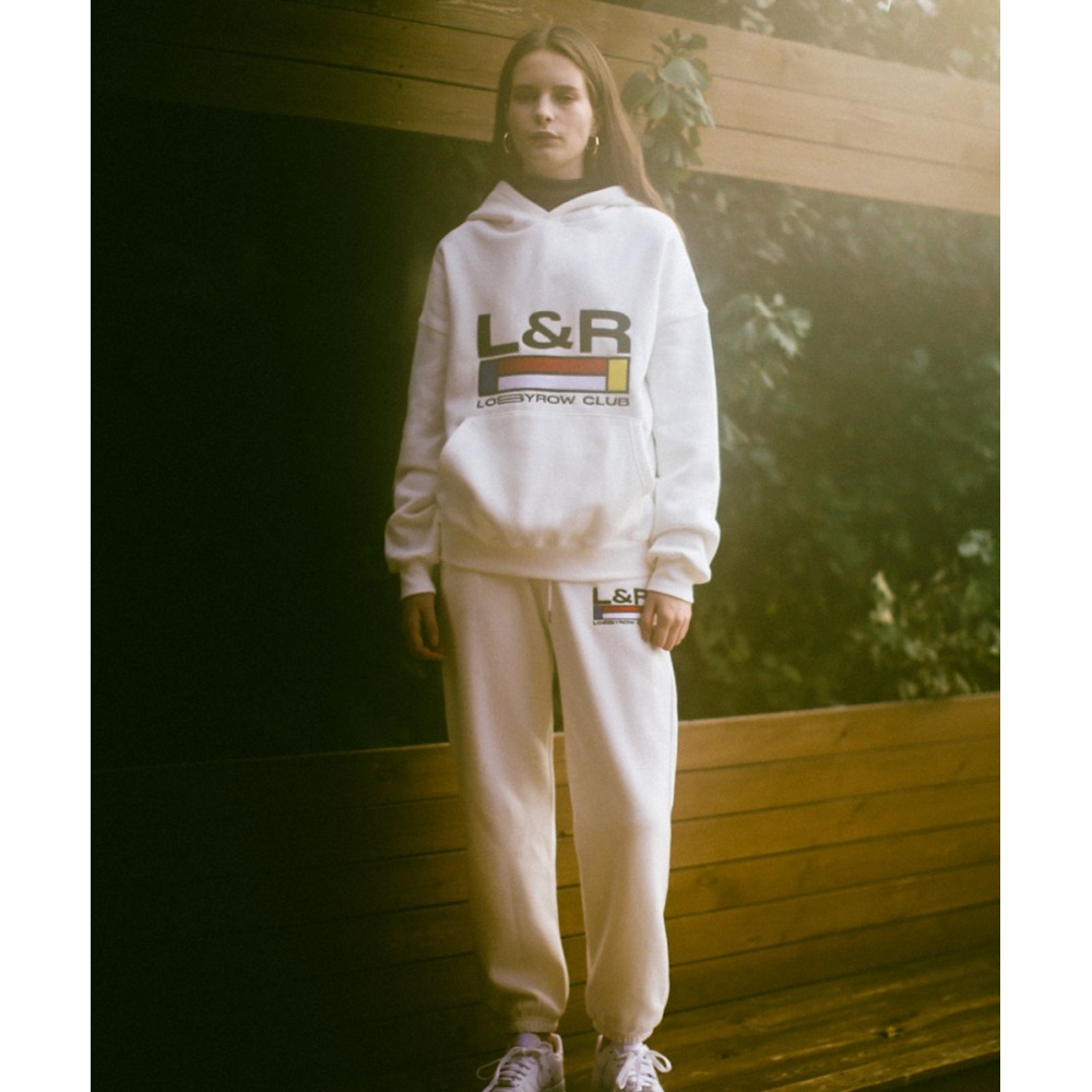 LOSSYROW ロッシーシグネチャースウェットパンツホワイト