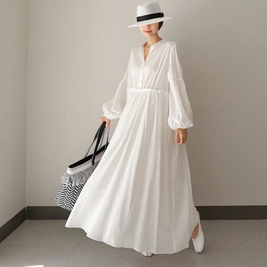 【取寄：納期2週間】ロングシャツワンピース ロングワンピース レディース 大きいサイズ ゆったり ロング丈 春 夏