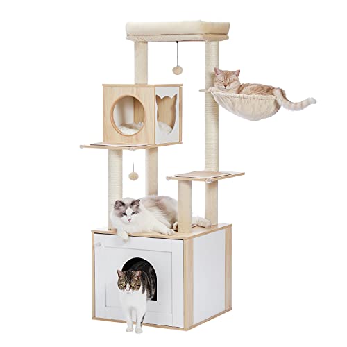 PETEPELA(ぺテぺラ) キャットタワー トイレ目隠し 木製 収納 多用家具 インテリア 猫タワー 多頭 ぶつかり防止 角ガード コーナーガ 14,720円