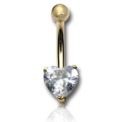 18金プチハートへそピアス 14G 14ゲージ 臍ピアス ヘソピアス ボディピアス 大人 本物の金 K18 イエローゴールド 高級 プレゼント ギフト レディース 女性 18kbn-bcz84xx