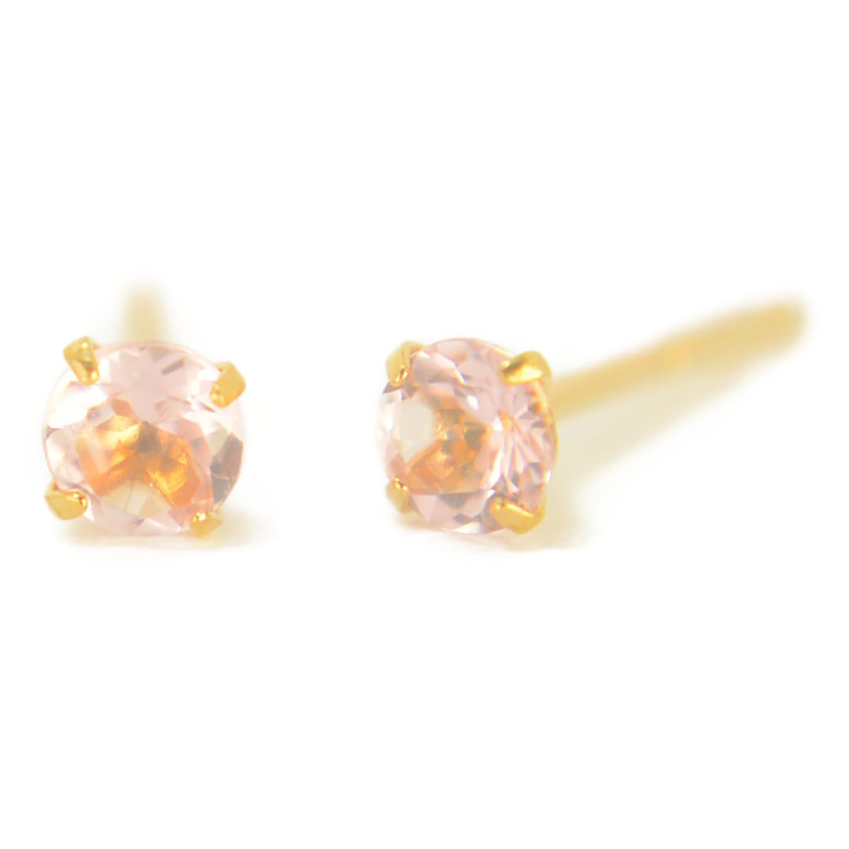 K18天然ピンクトルマリンピアス 【1ペア 両耳販売】 ピンクトルマリン ピアス イエローゴールド ピアス K18 k18 K18YG k18yg 18金 yokomountain