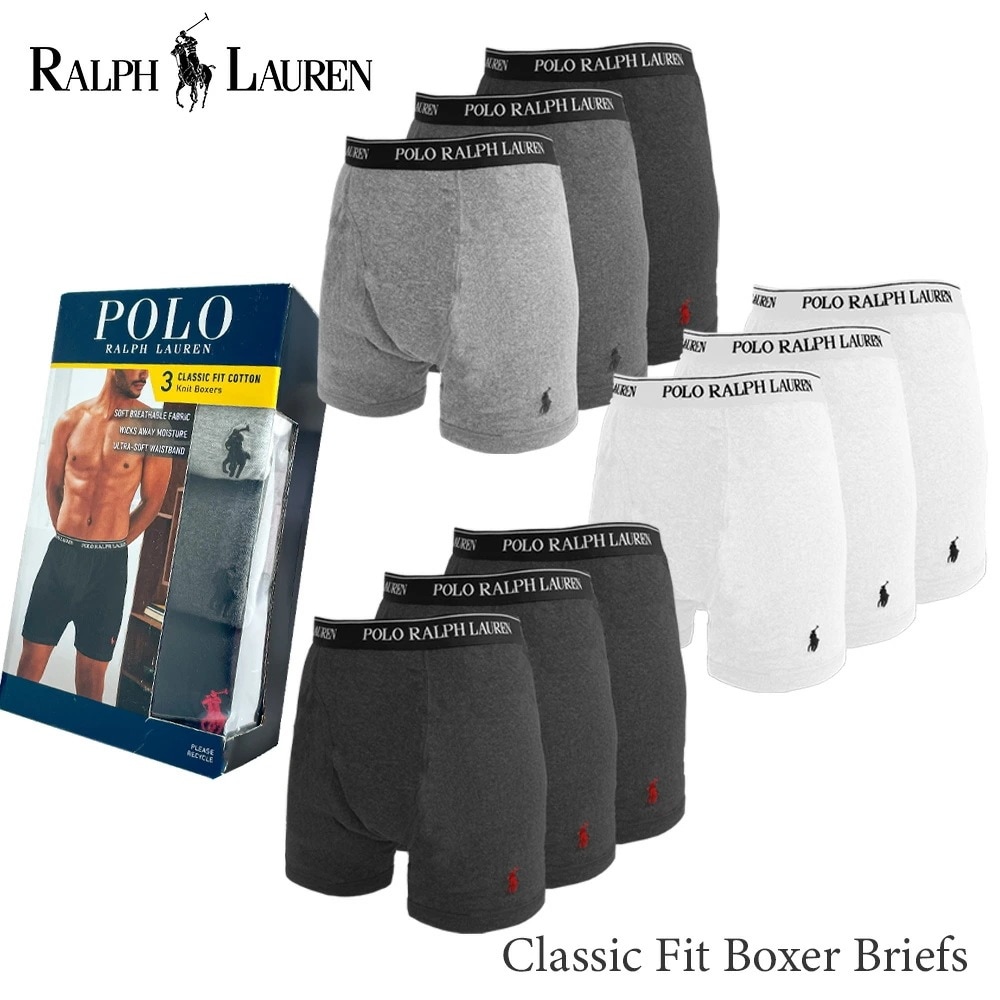 【3枚セット】 ポロ ラルフローレン メンズ ボクサーパンツ 3枚セット アンダーウェア NCKBP3 POLO RALHLAUREN ラルフ インナー 下着 パンツ ボクサーブリーフ 綿 コット