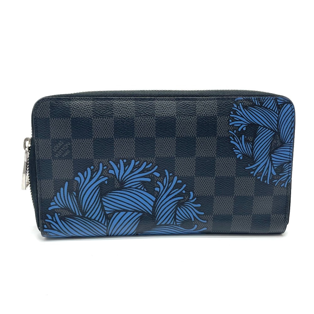 長財布 N41683 クリストファーネメス ダミエグラフィット ジッピーオーガナイザー ダミエグラフィットキャンバス ブラックブルー