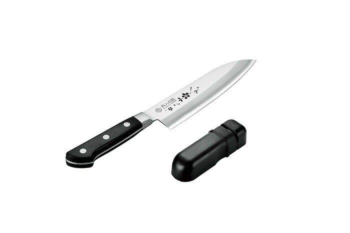 燕人の匠 ［桜吟］三徳包丁165mm＆シャープナー