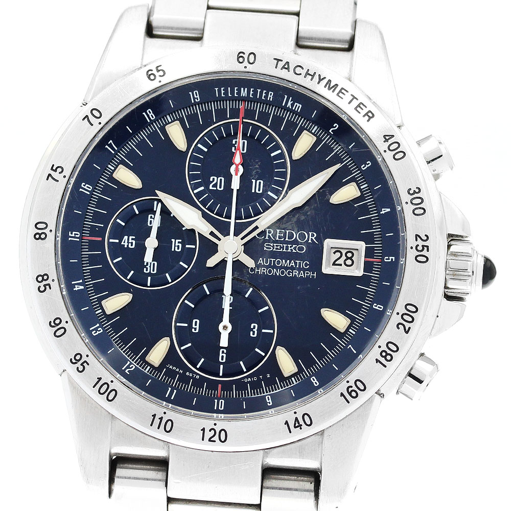 セイコー SEIKO GCBP995/6S78-0A10 クレドール フェニックス デイト クロノグラフ 自動巻き メンズ _899562【中古】 123,450円