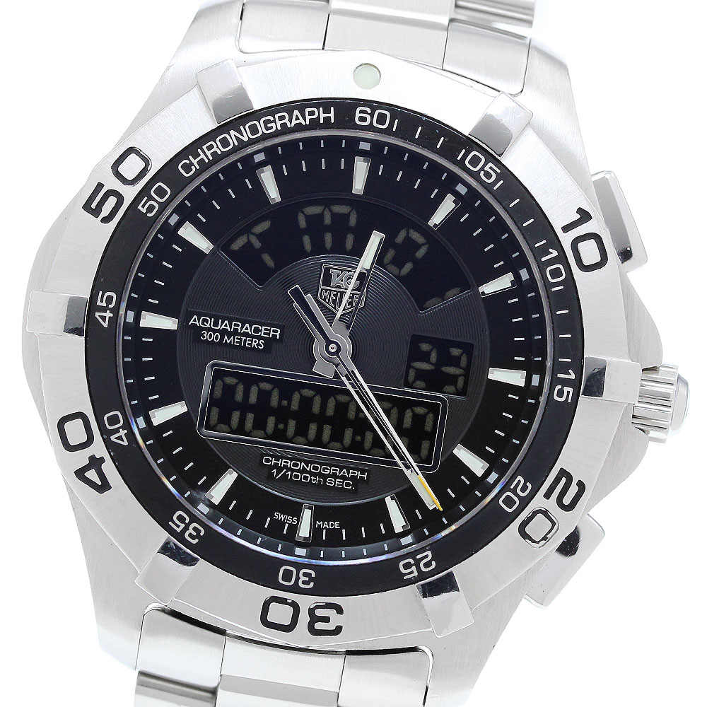 タグホイヤー TAG HEUER CAF1010 アクアレーサー クロノタイマー クォーツ メンズ 保証書付き_904382【中古】
